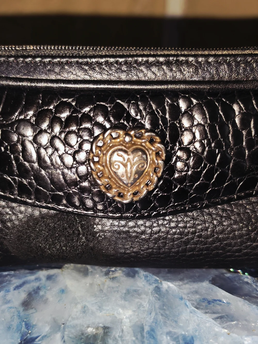 Brighton Red Leather Crossbody Wallet for Women -and Make Up Brush Bag